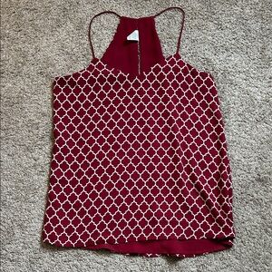 Express Reversible Elegant Burgundy and White Women's Top